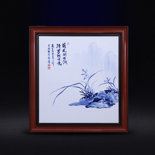 <b>陶瓷瓷板画草草视频播放器APP下载 兰花青花瓷瓷板画</b>